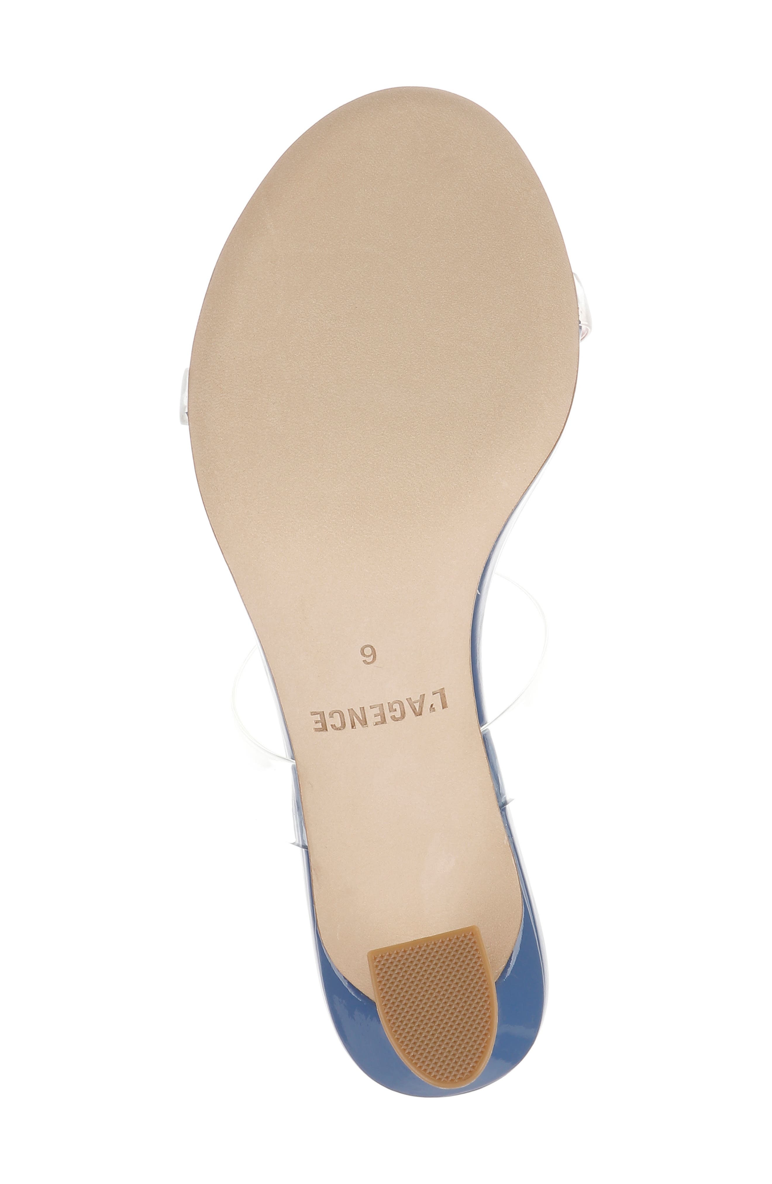 L'AGENCE Idalie Slide Sandal in Blue Vinyl at Nordstrom - 6