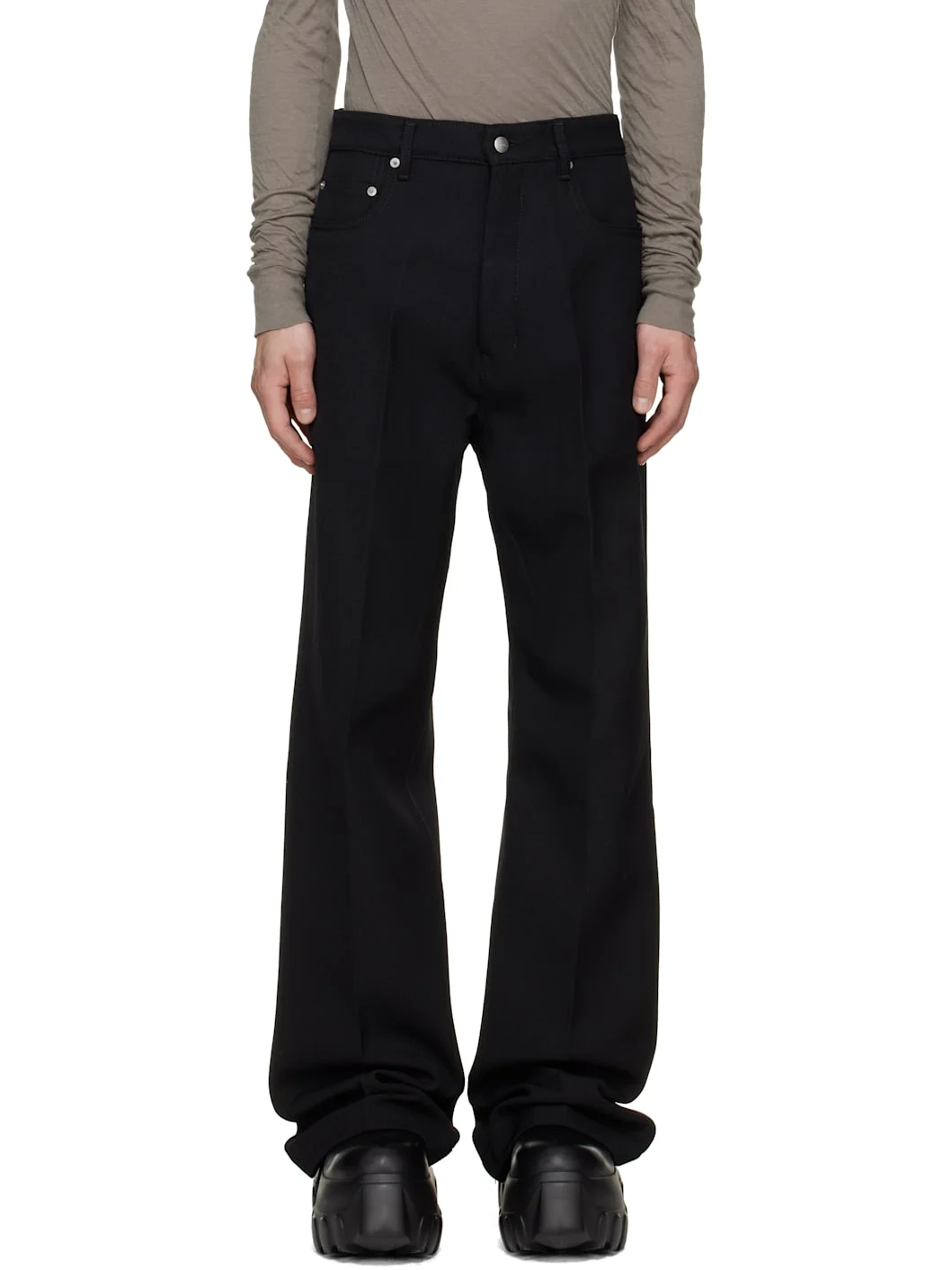 Black Tower Geth Wool Whipcord Jeans - 1