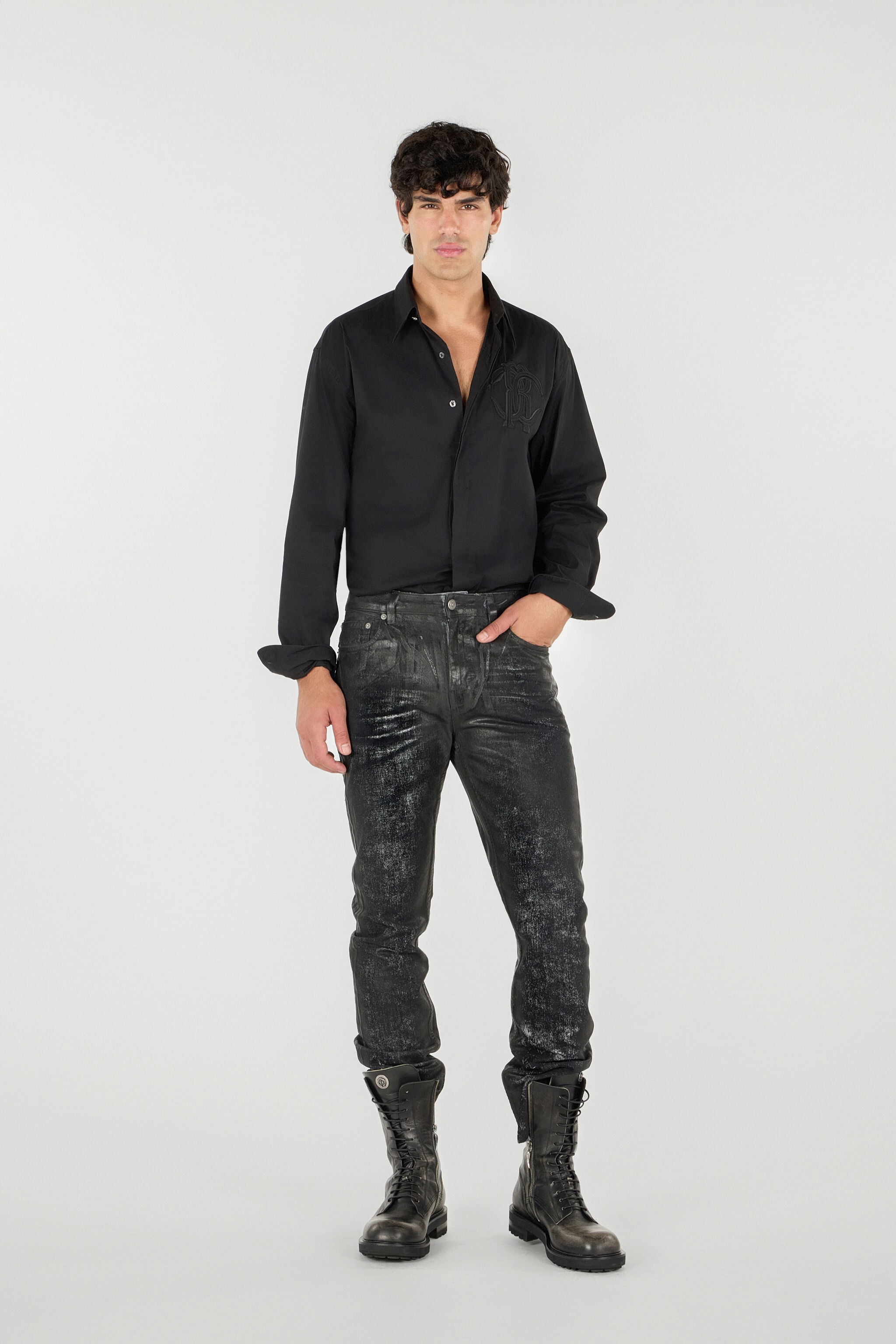 Used-effect pants - 2