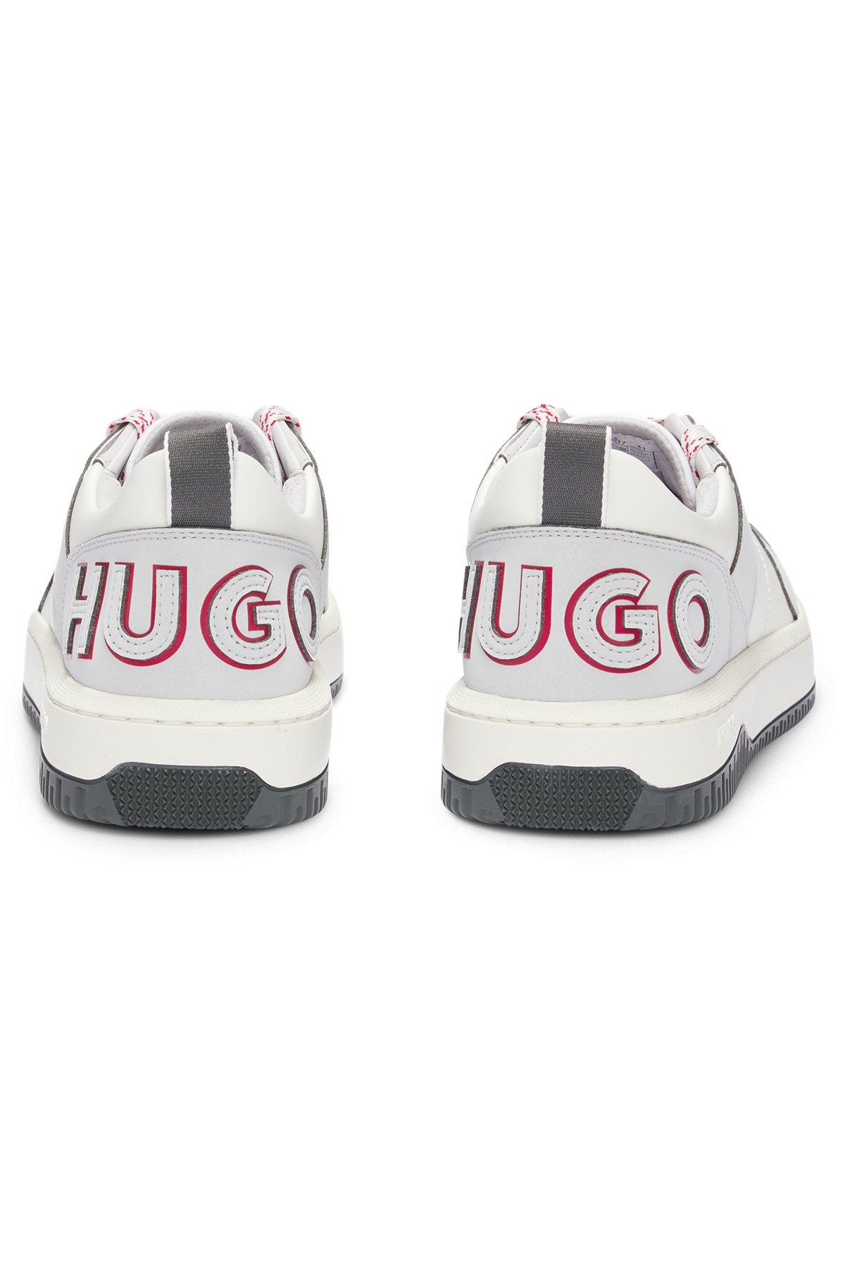 MIXED-MATERIAL TRAINERS WITH TWO SETS OF LACES - 5