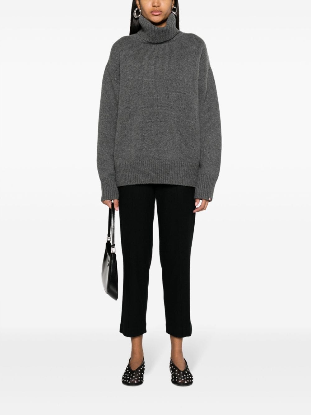wool-blend cropped trousers - 2