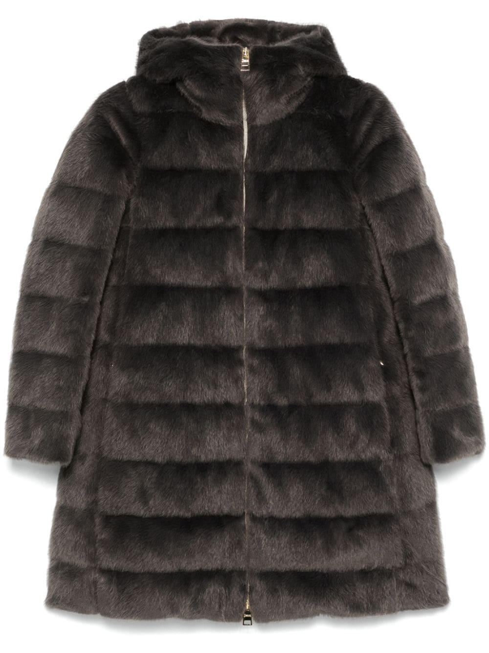 faux-fur coat - 1