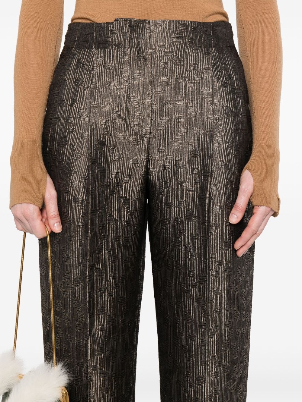 silk-blend straight-leg trousers - 5