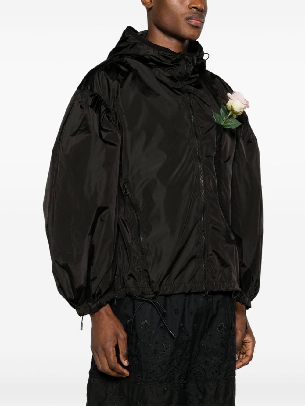 floral-appliquÃ© hooded jacket - 3