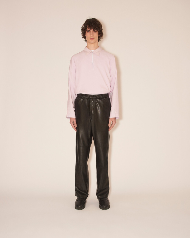 Nanushka MAVEN - OKOBOR™ alt-leather loose trousers - Black outlook