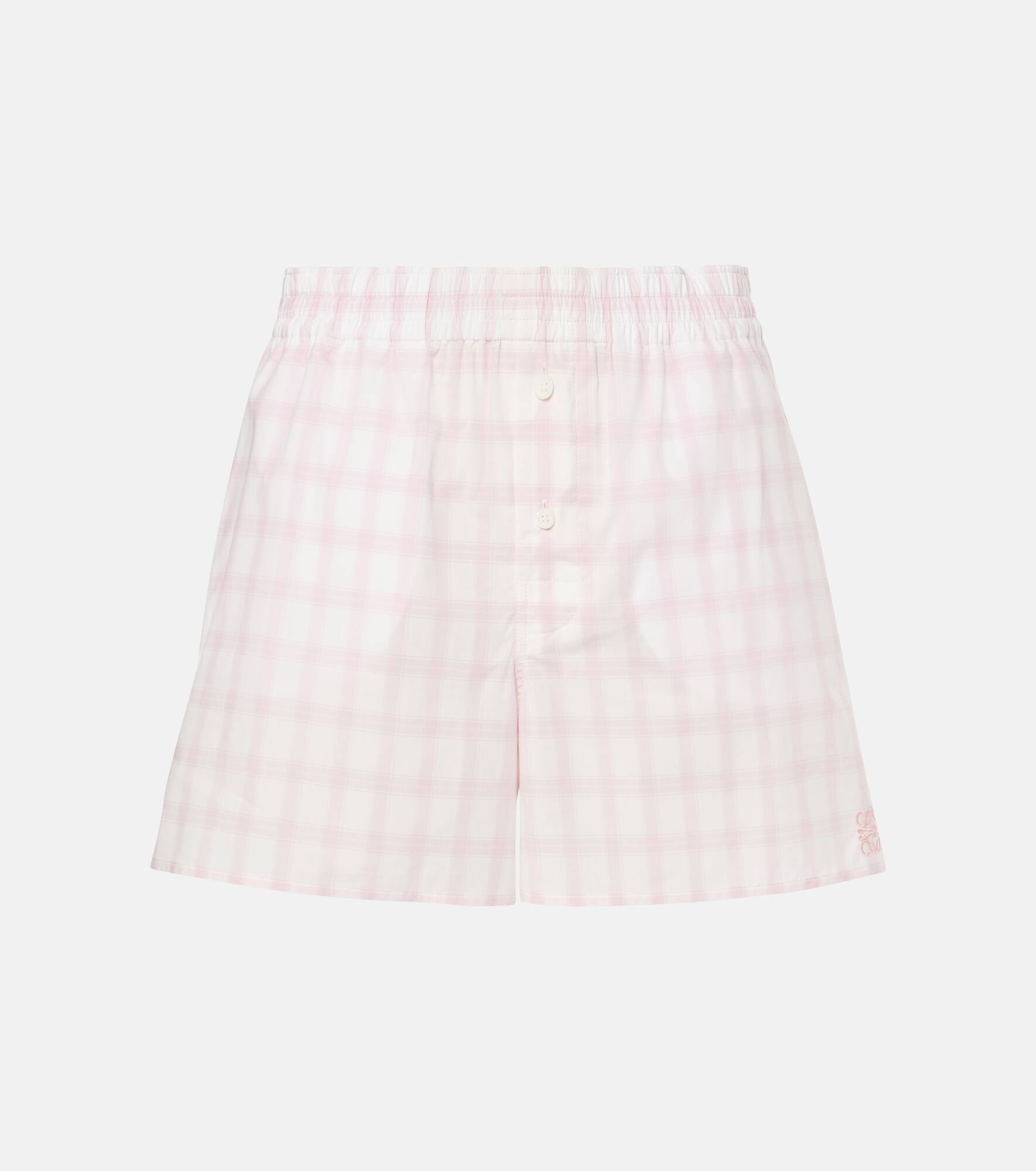 Checked cotton short - 1