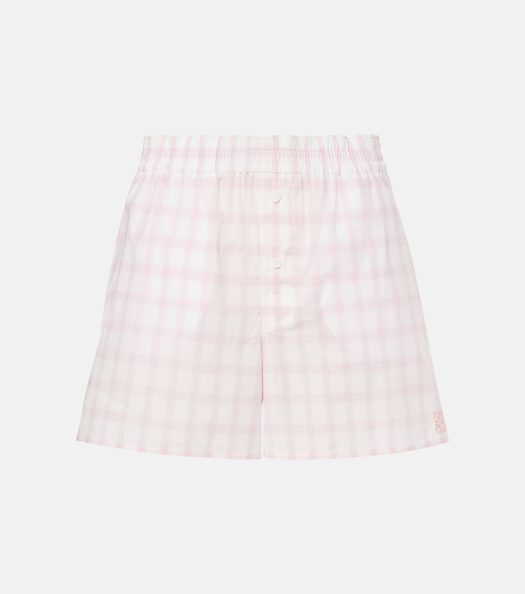 Checked cotton short - 1