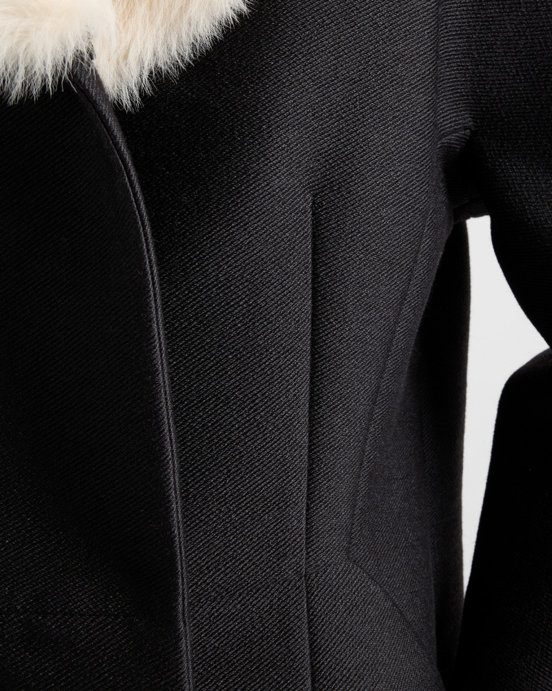 Double-breasted granité twill caban jacket 4