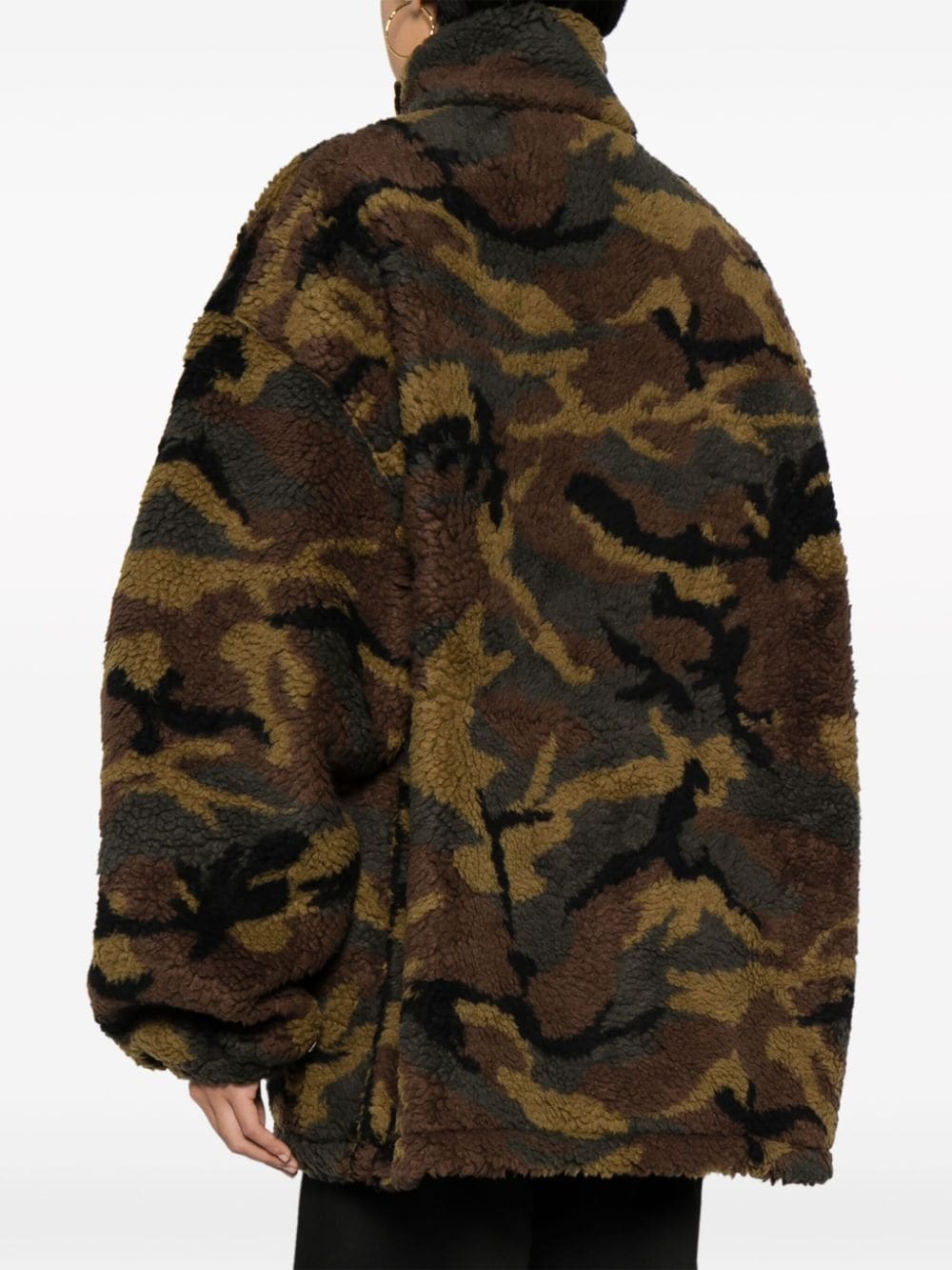 camouflage-print fleece jacket - 4