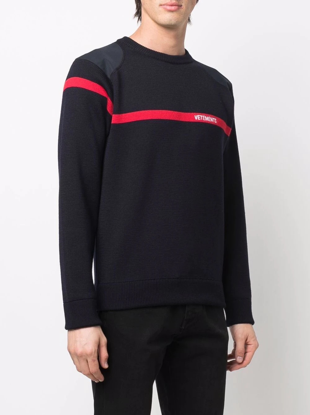 logo-embroidered merino sweater - 4