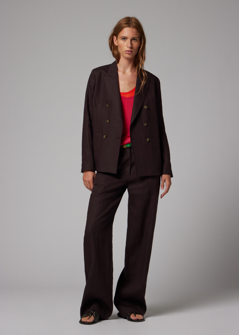 Women's Aubergine Double Breasted Blazer 6