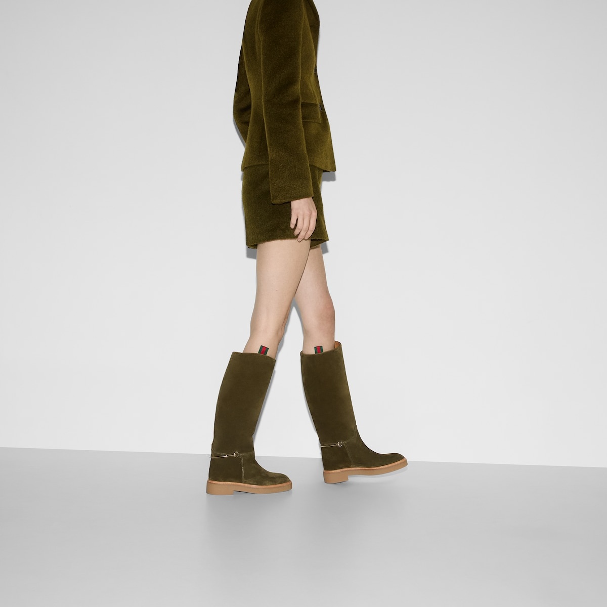 25SS GUCCI Women's slim Horsebit boot ブーツ Gucci Slim Horsebit Boots | Black | FARFETCH