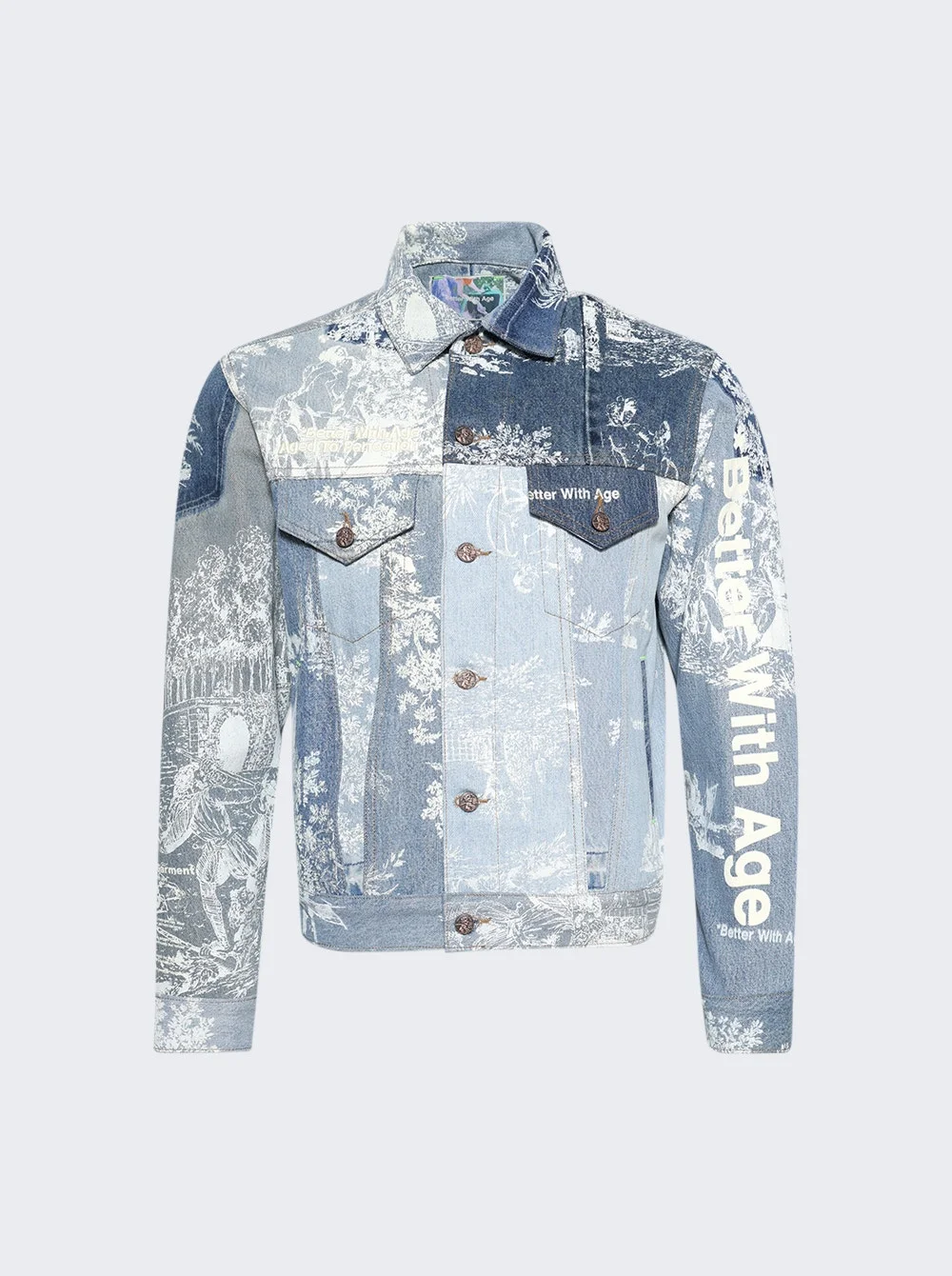 Teresa Reconstructed Denim Trucker Jacket - 1