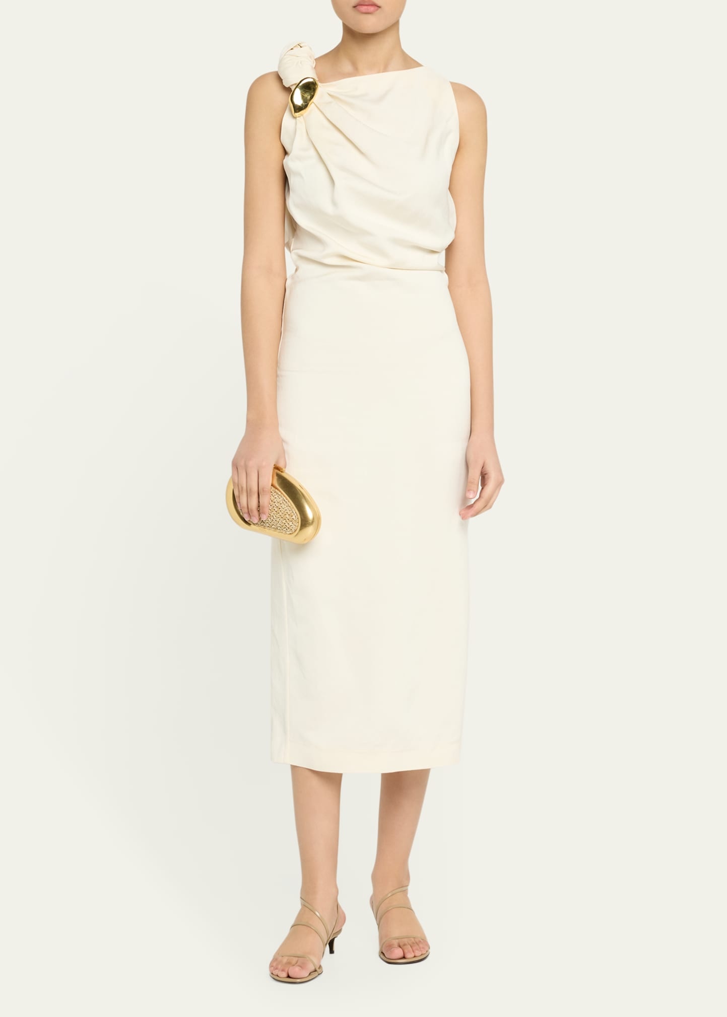 Luna Oval Woven Clutch Bag - 6