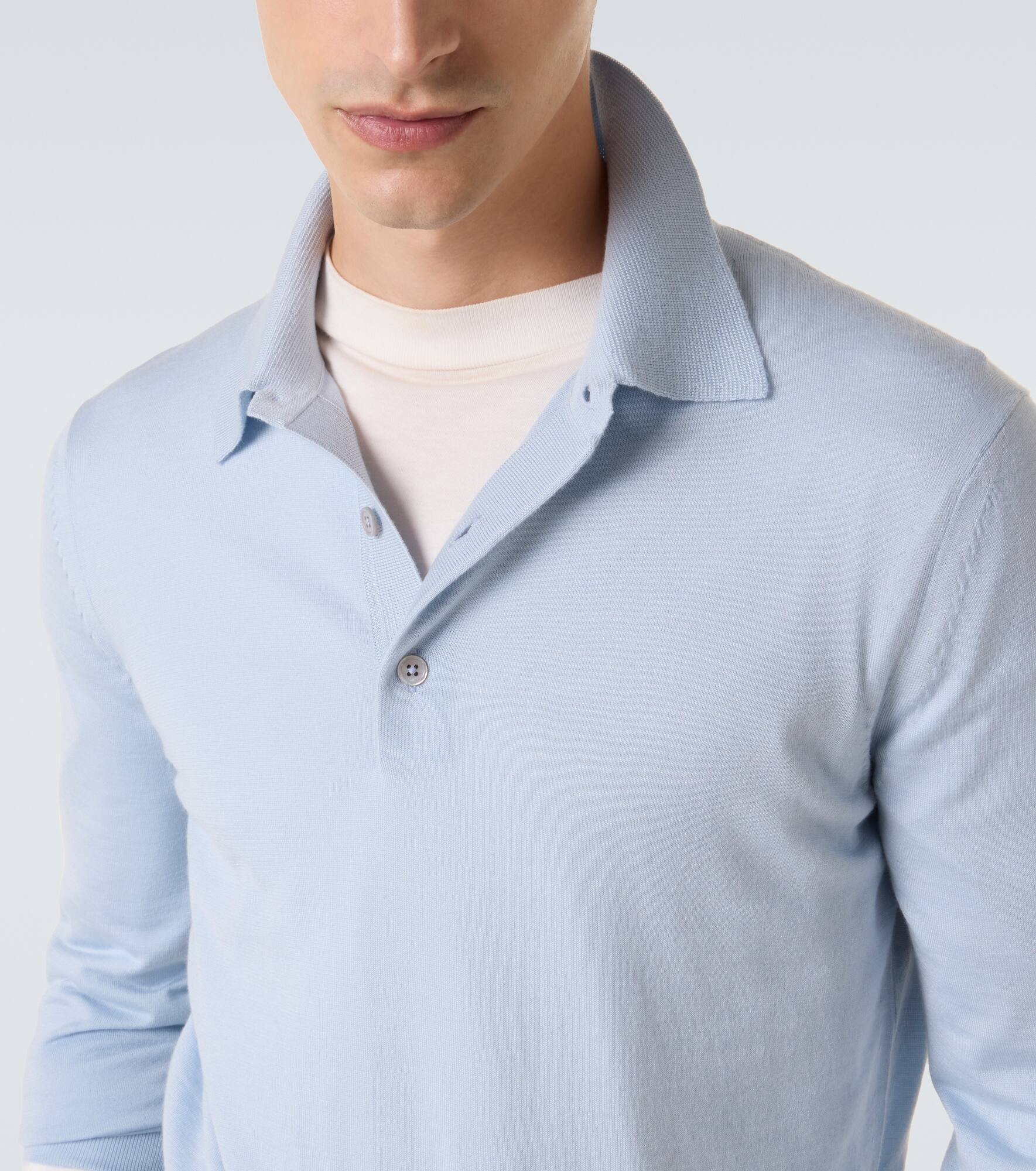 Cashmere and silk polo sweater - 6