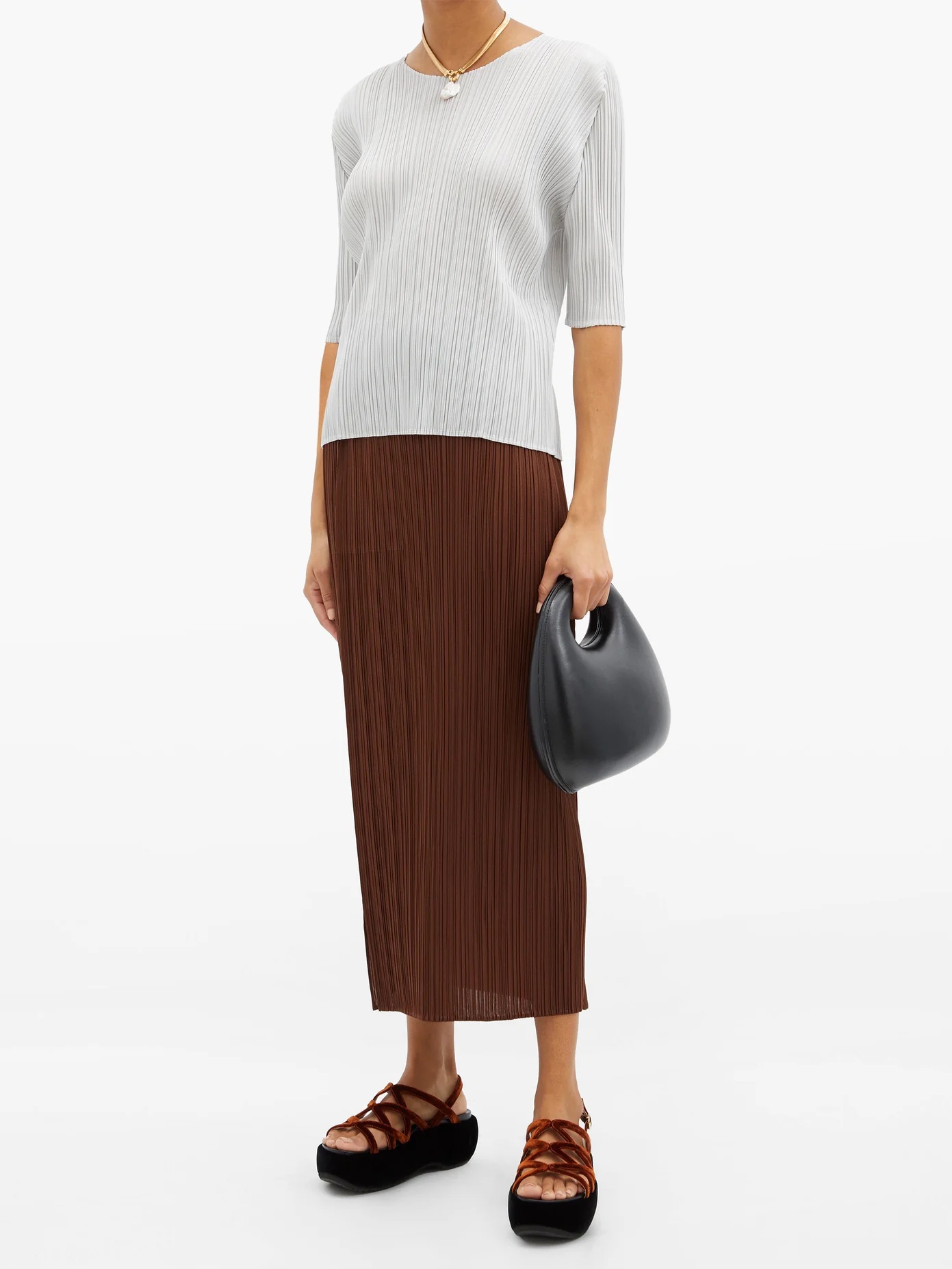 Technical-pleated top - 2