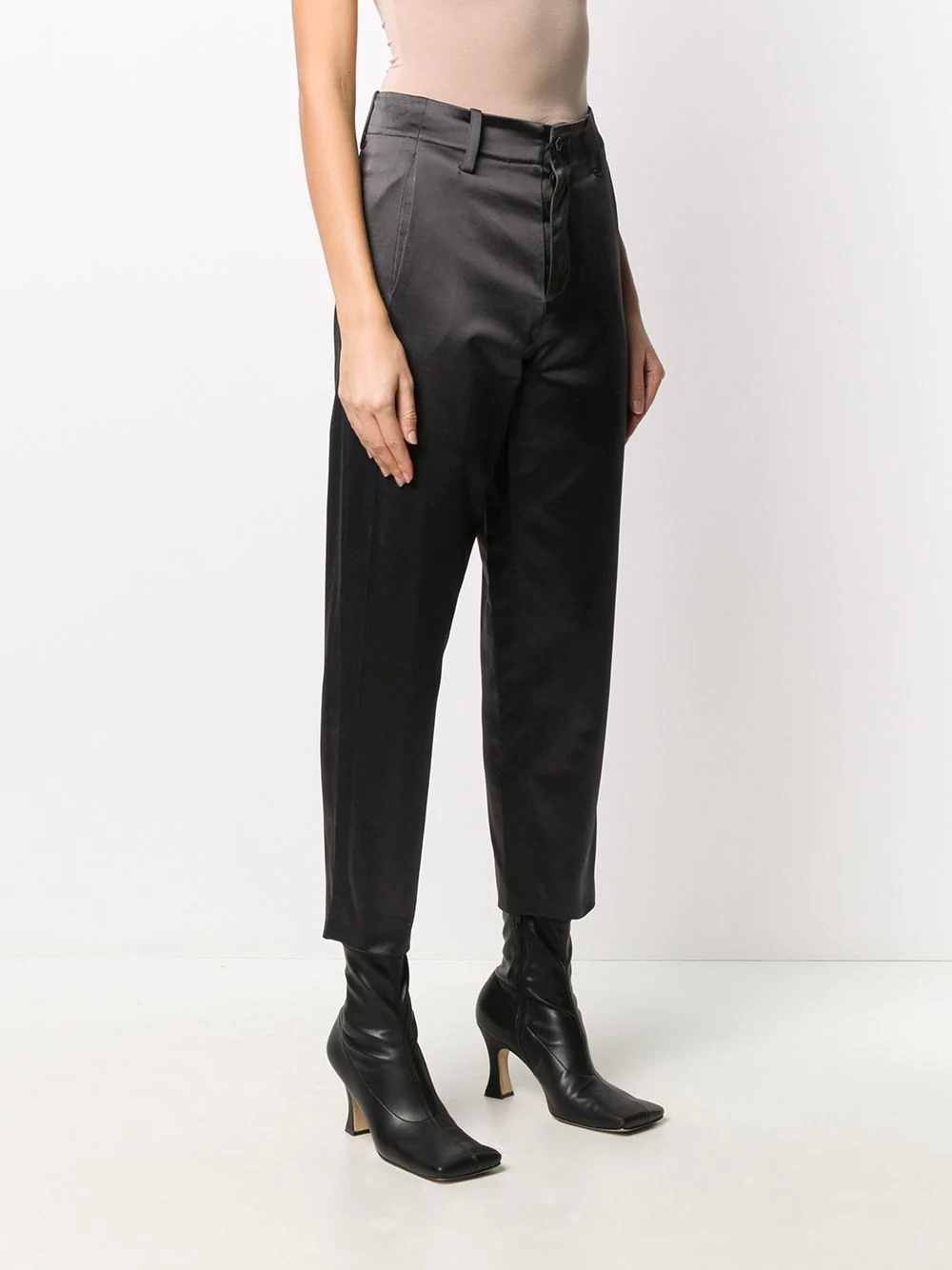 cropped balloon leg trousers - 3