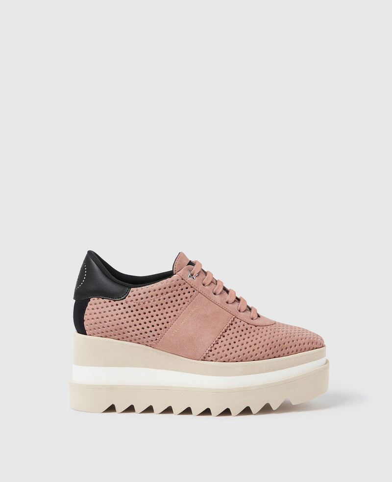 Sneak-Elyse Perforated Platform Sneakers 1