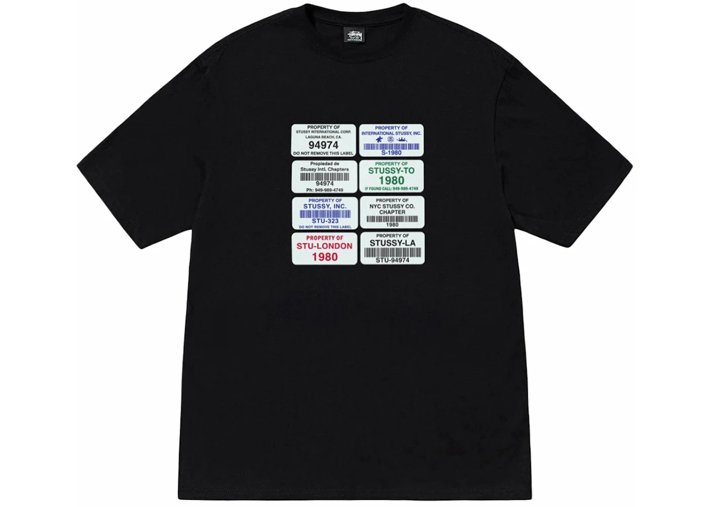Stussy Codes Tee Black - 1