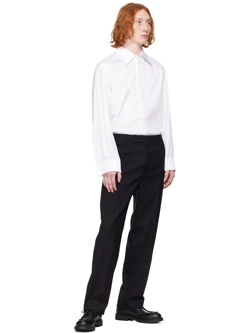 Marine Serre Black Virgin Wool Twill Pleated Trousers outlook
