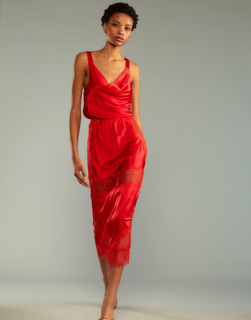CYNTHIA ROWLEY Lya Silk Skirt outlook