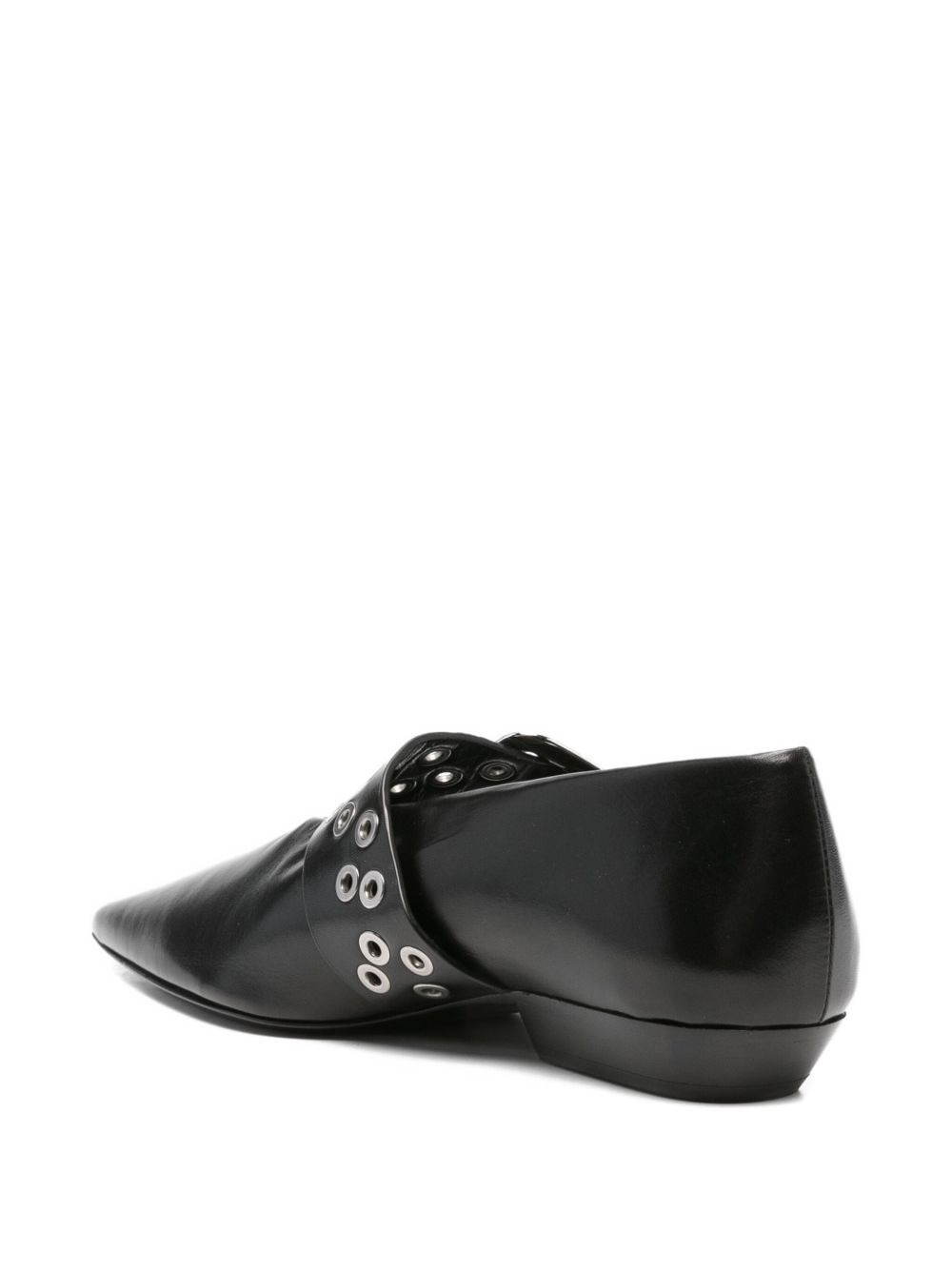 pointed-toe buckle ballet flats - 3