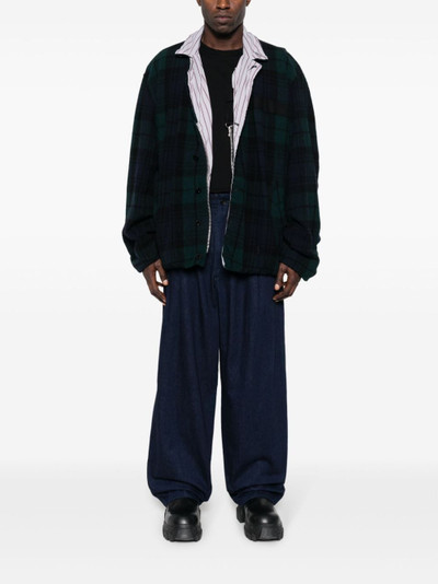 Yohji Yamamoto wide-leg cotton jeans outlook