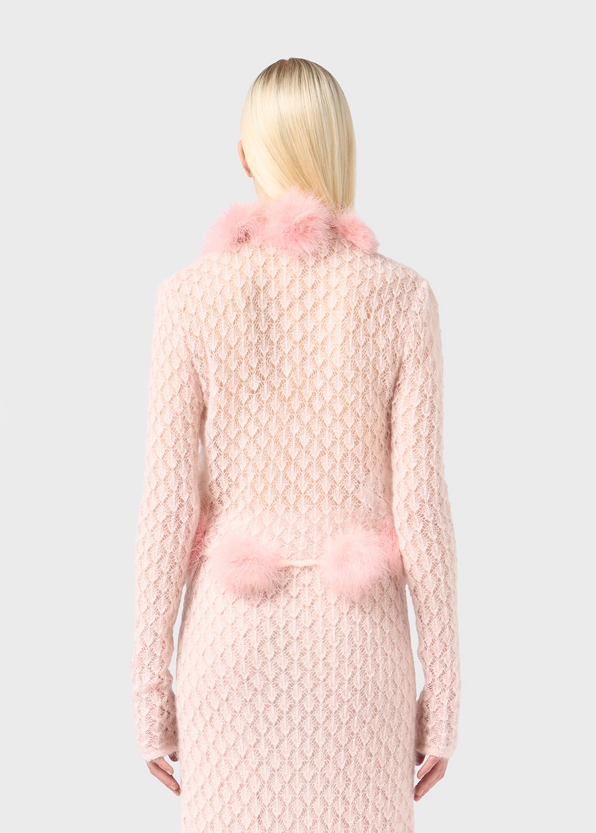 CARDIGAN WITH MARABOU POM-POMS - 4