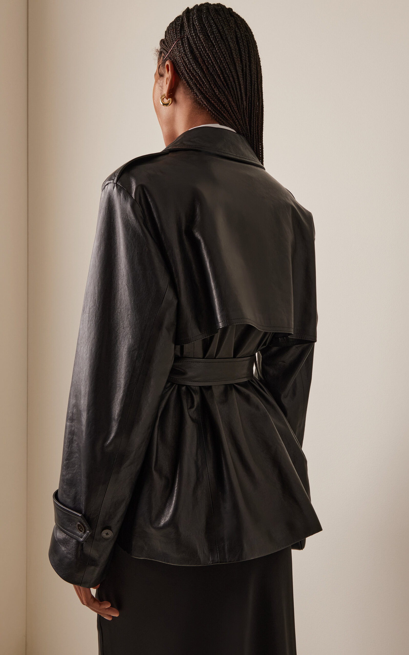 Iggy Double-Breasted Leather Jacket black - 4