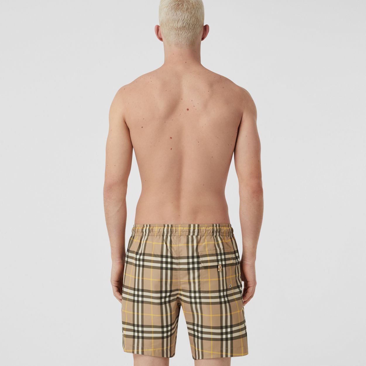 Check Print Drawcord Swim Shorts - 3