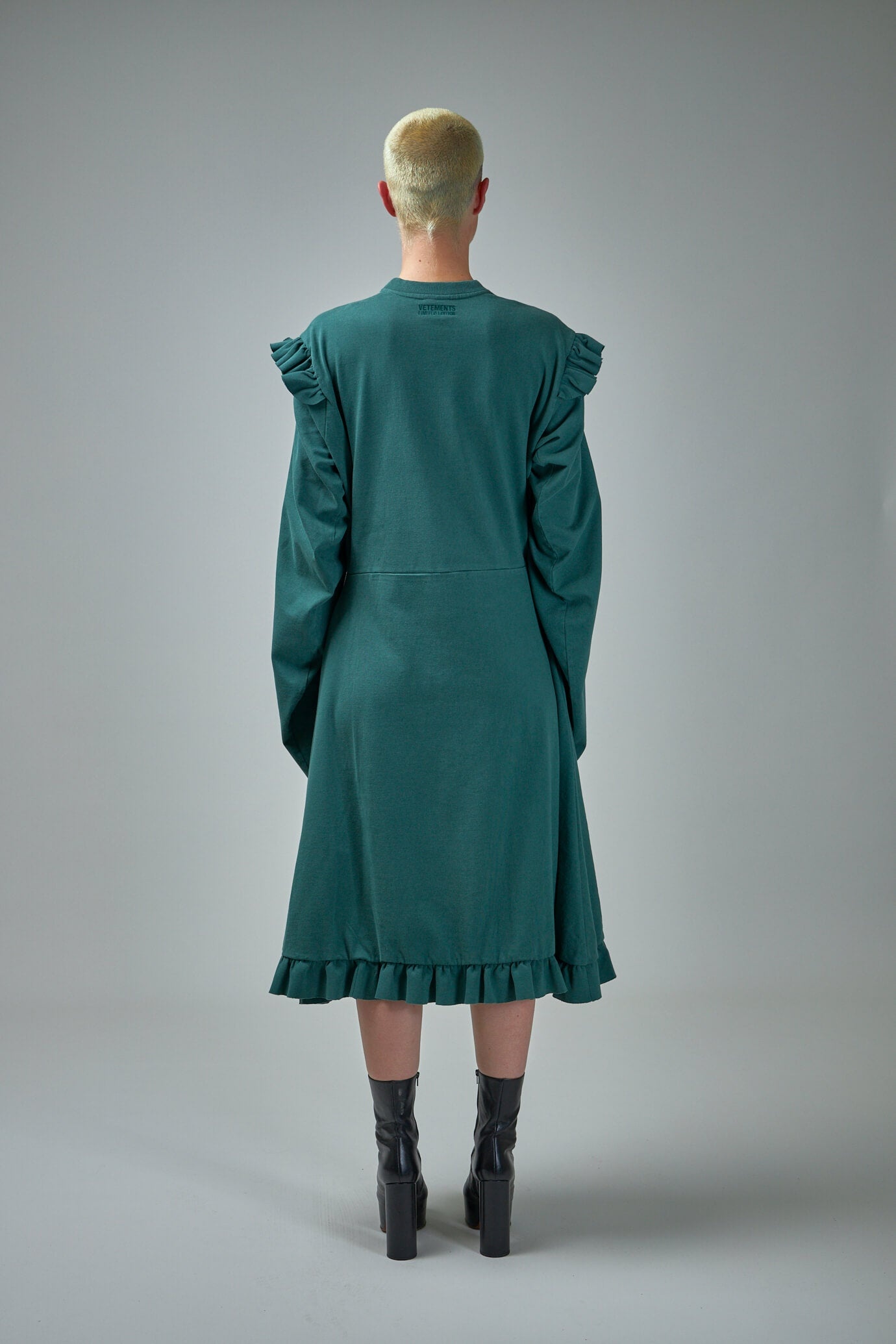 Ruffle Jersey Dress Police - 3