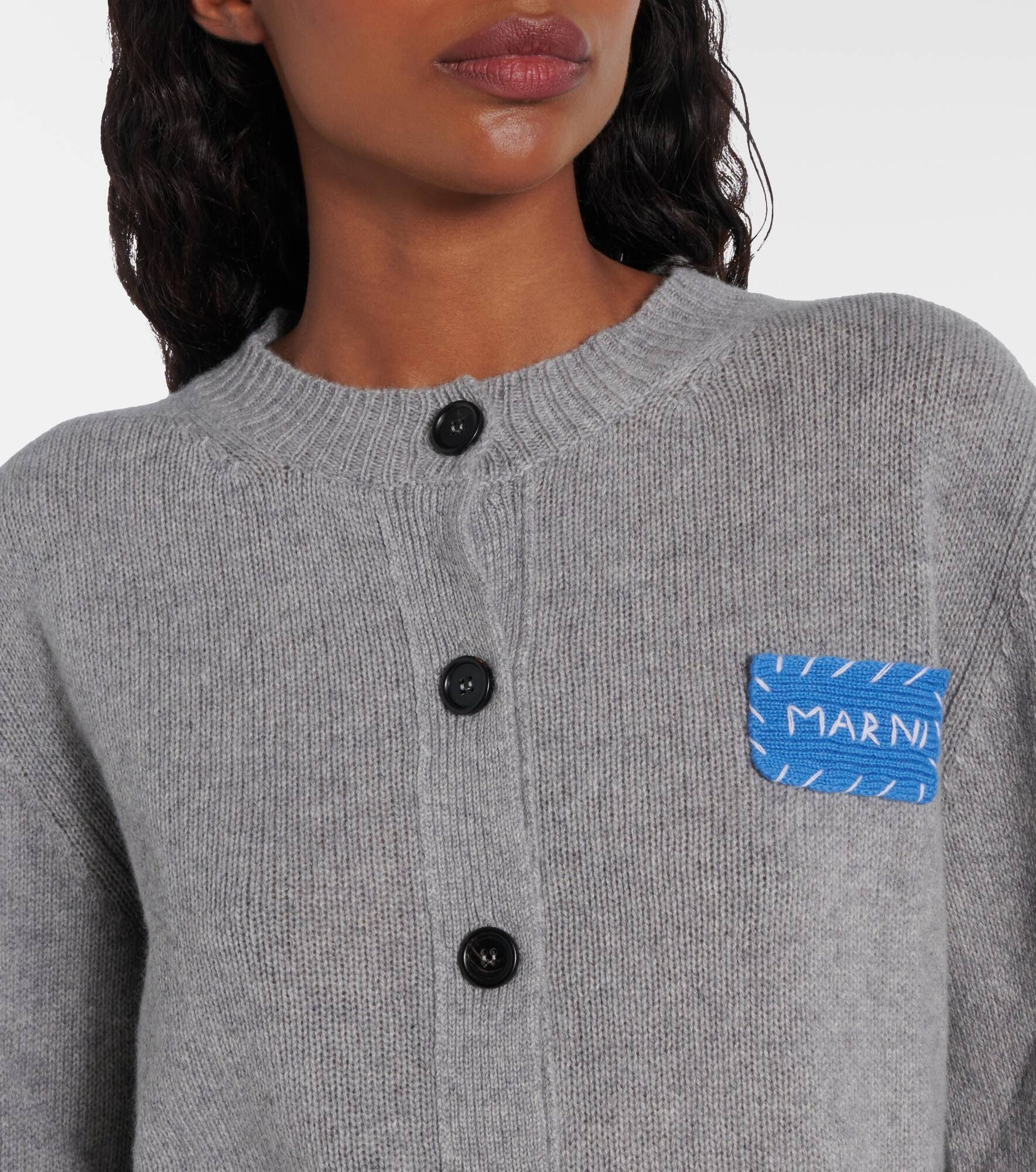 Logo cashmere cardigan - 4