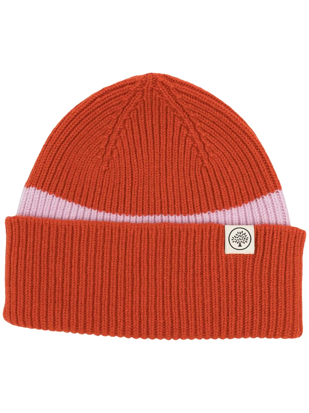 colour-block ribbed knit beanie - 1