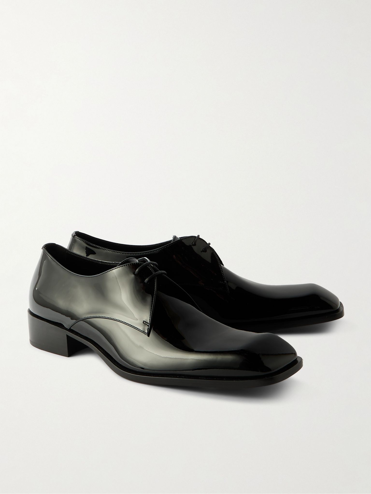 Vadim Patent-Leather Derby Shoes Black - 3