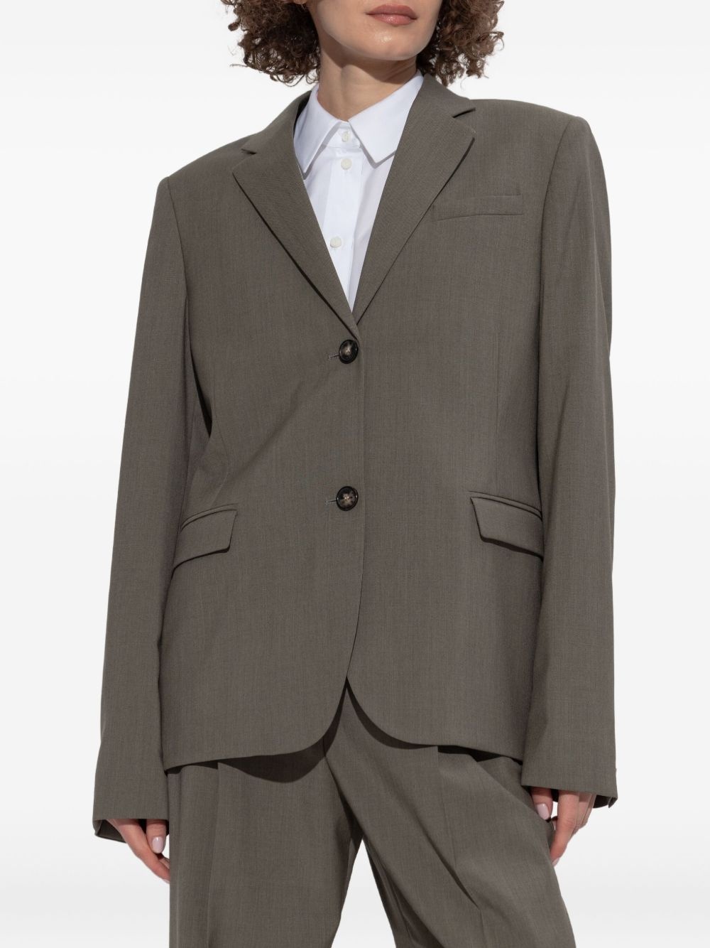 tie-fastening wool blazer - 3
