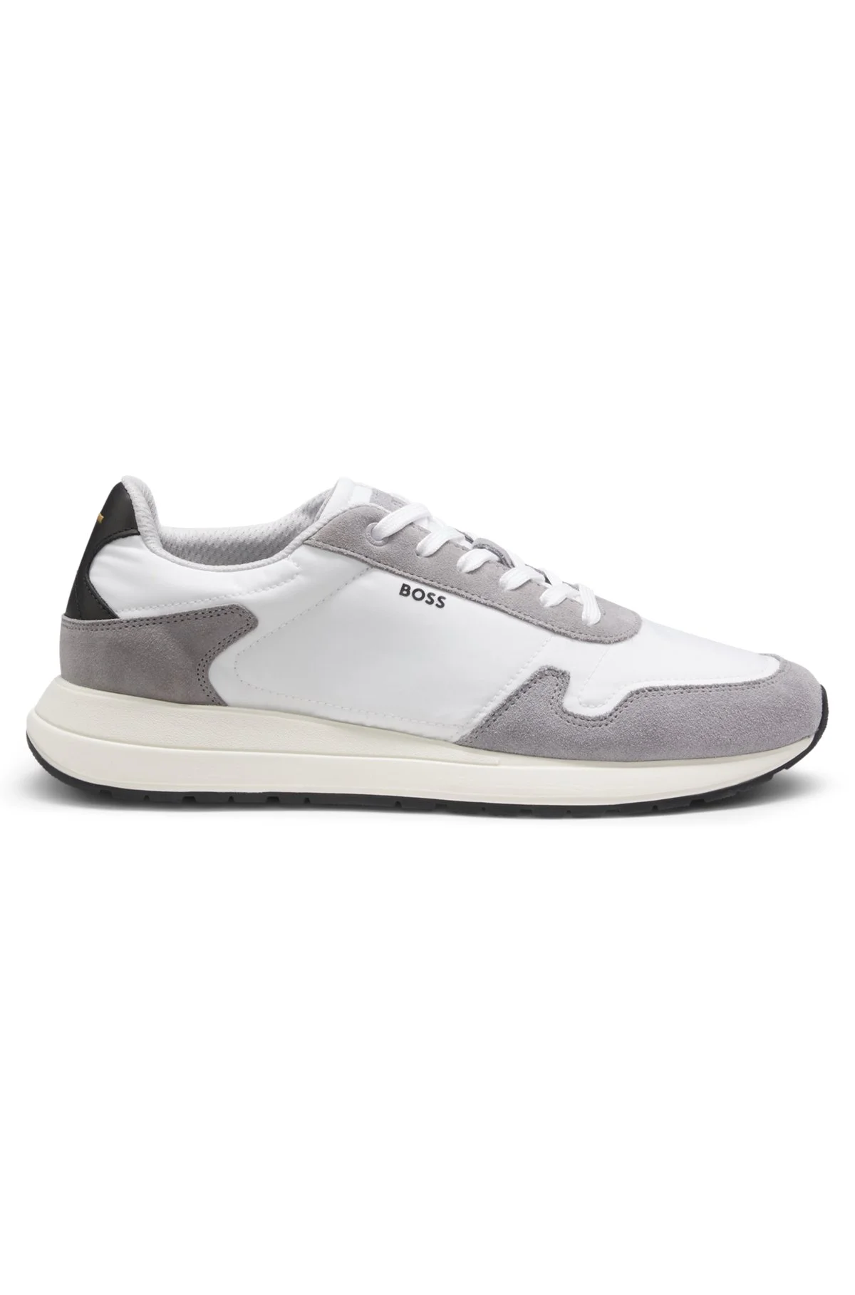 LACE-UP SNEAKERS IN LIGHTWEIGHT FABRIC WITH SUEDE TRIMS - 1