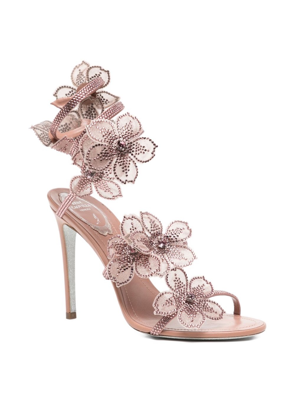 110mm floral-embellished sandals - 2