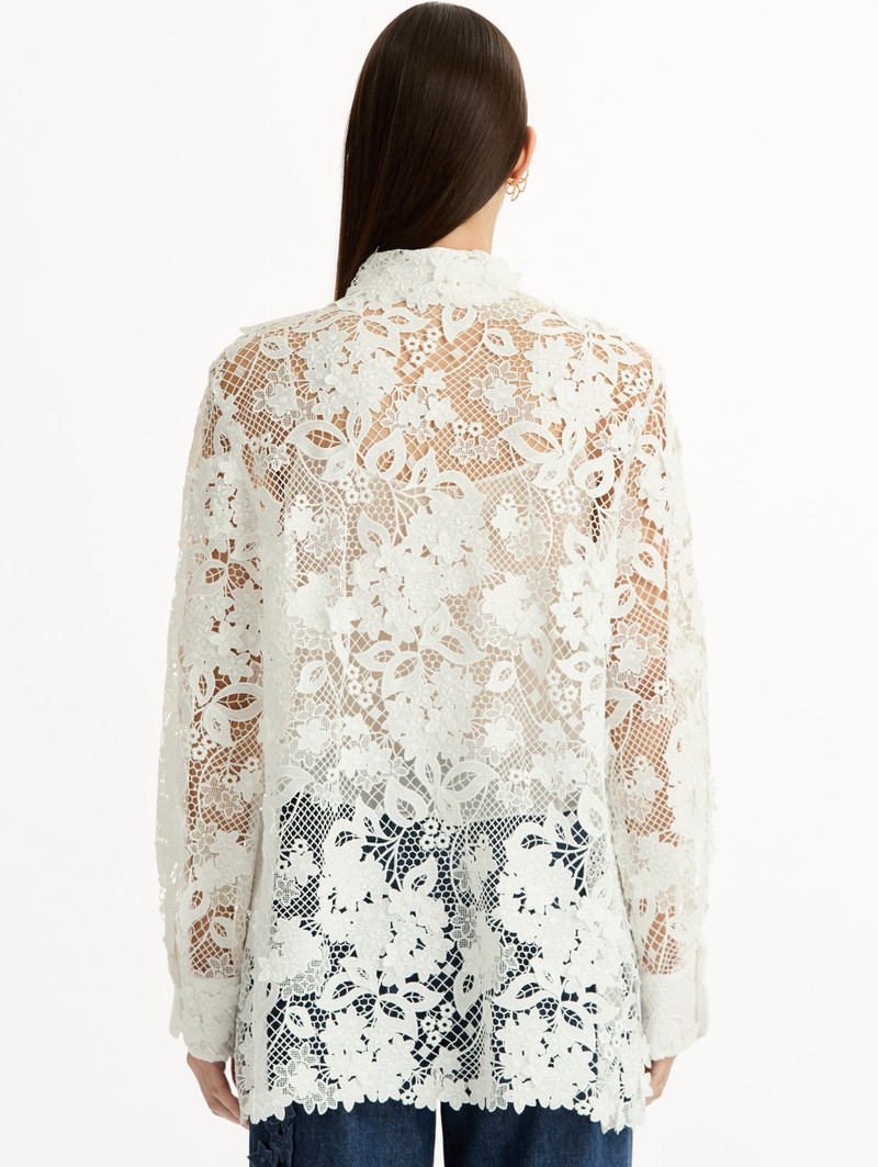 PORCELAIN FLOWER GUIPURE BLOUSE 4