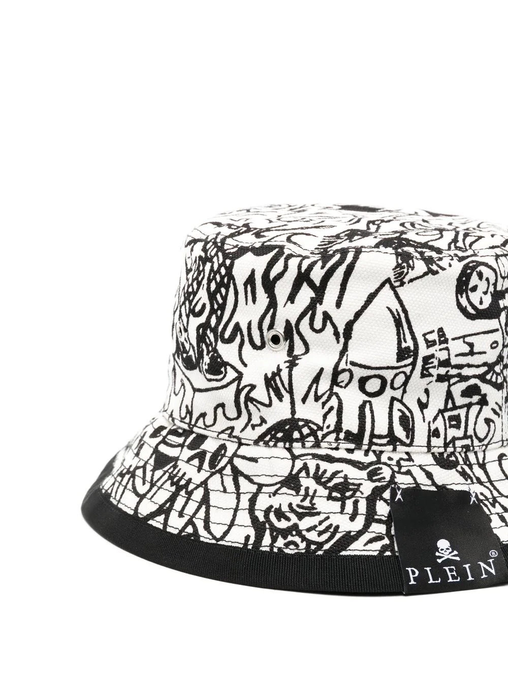 graffiti-print reversible bucket hat - 2