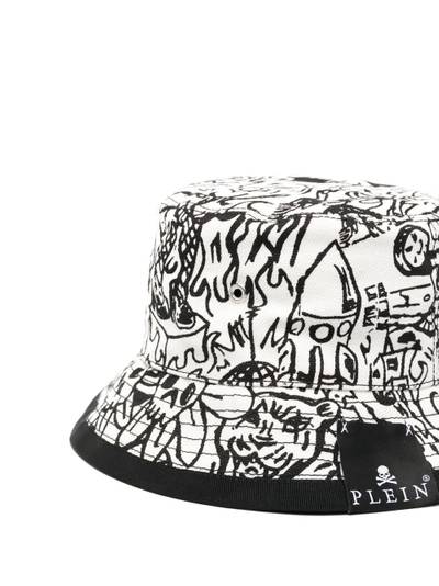 PHILIPP PLEIN graffiti-print reversible bucket hat outlook
