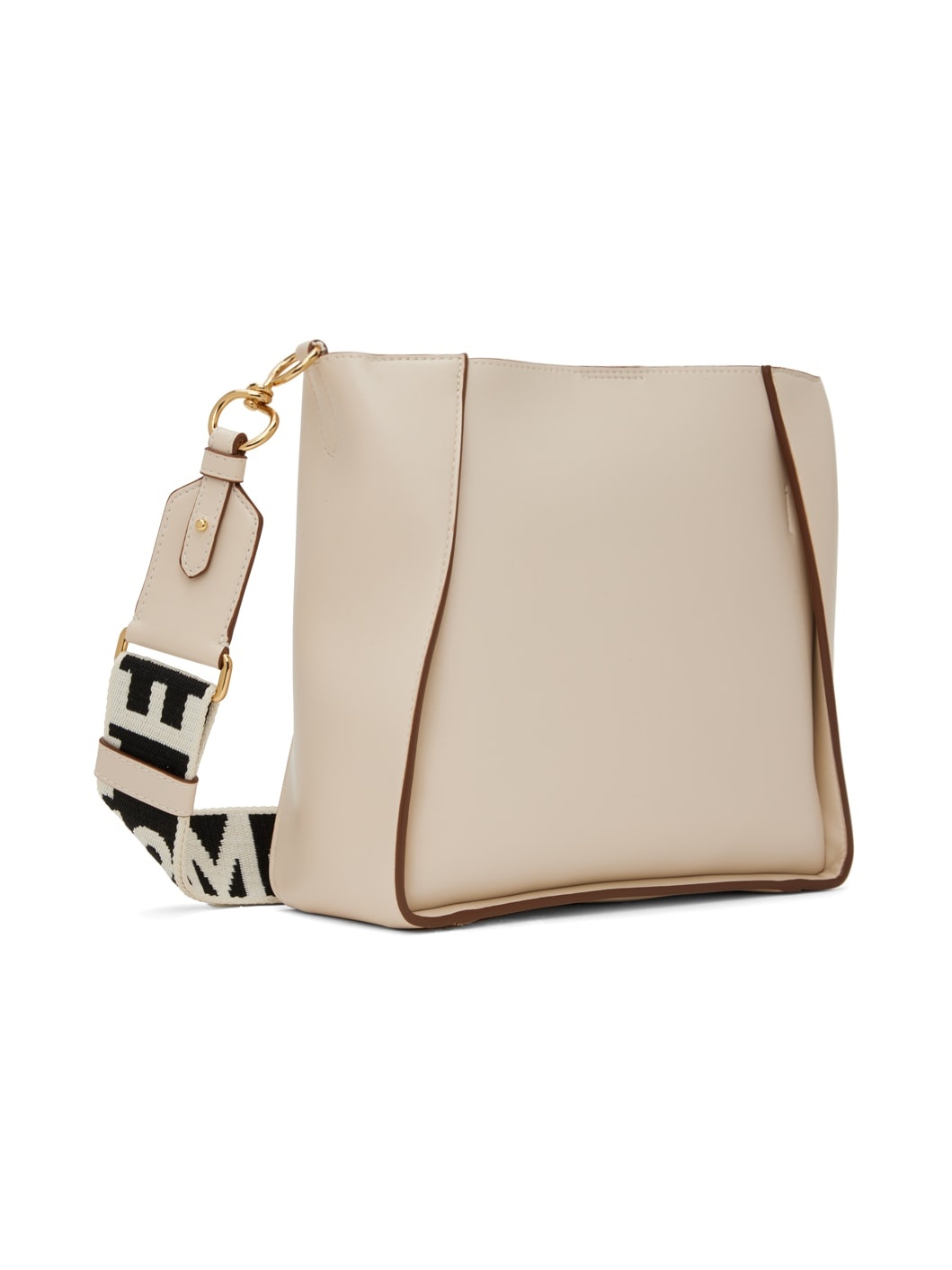 【Stella McCartney】Shoulder bag optic white ★関税送料込み Stella McCartney White Logo Shoulder Bag | REVERSIBLE