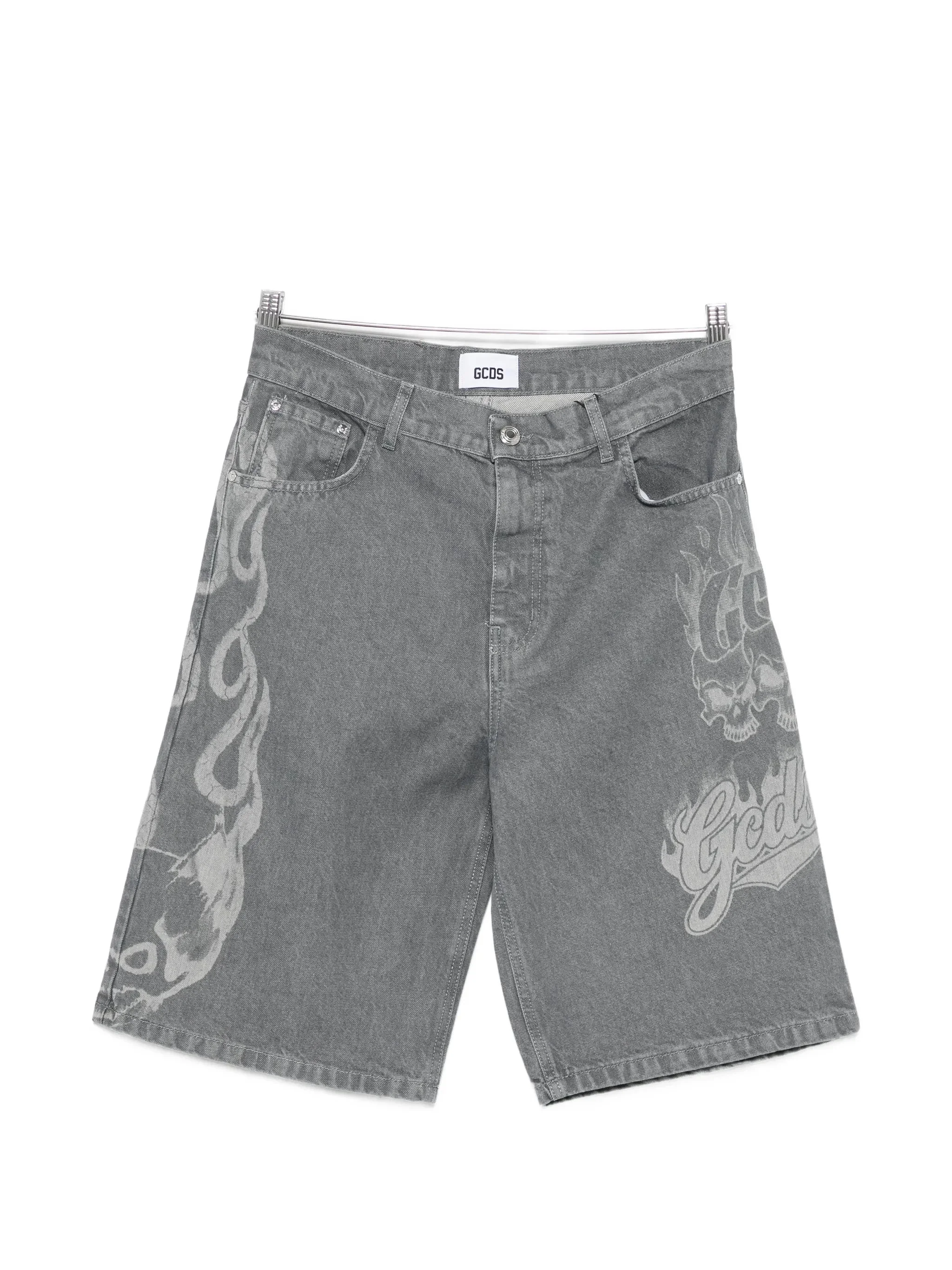 Gcds Printed Denim Shorts - 1