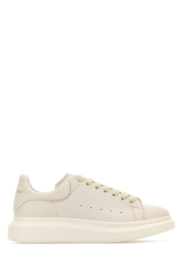 White leather sneakers with white leather heel - 1