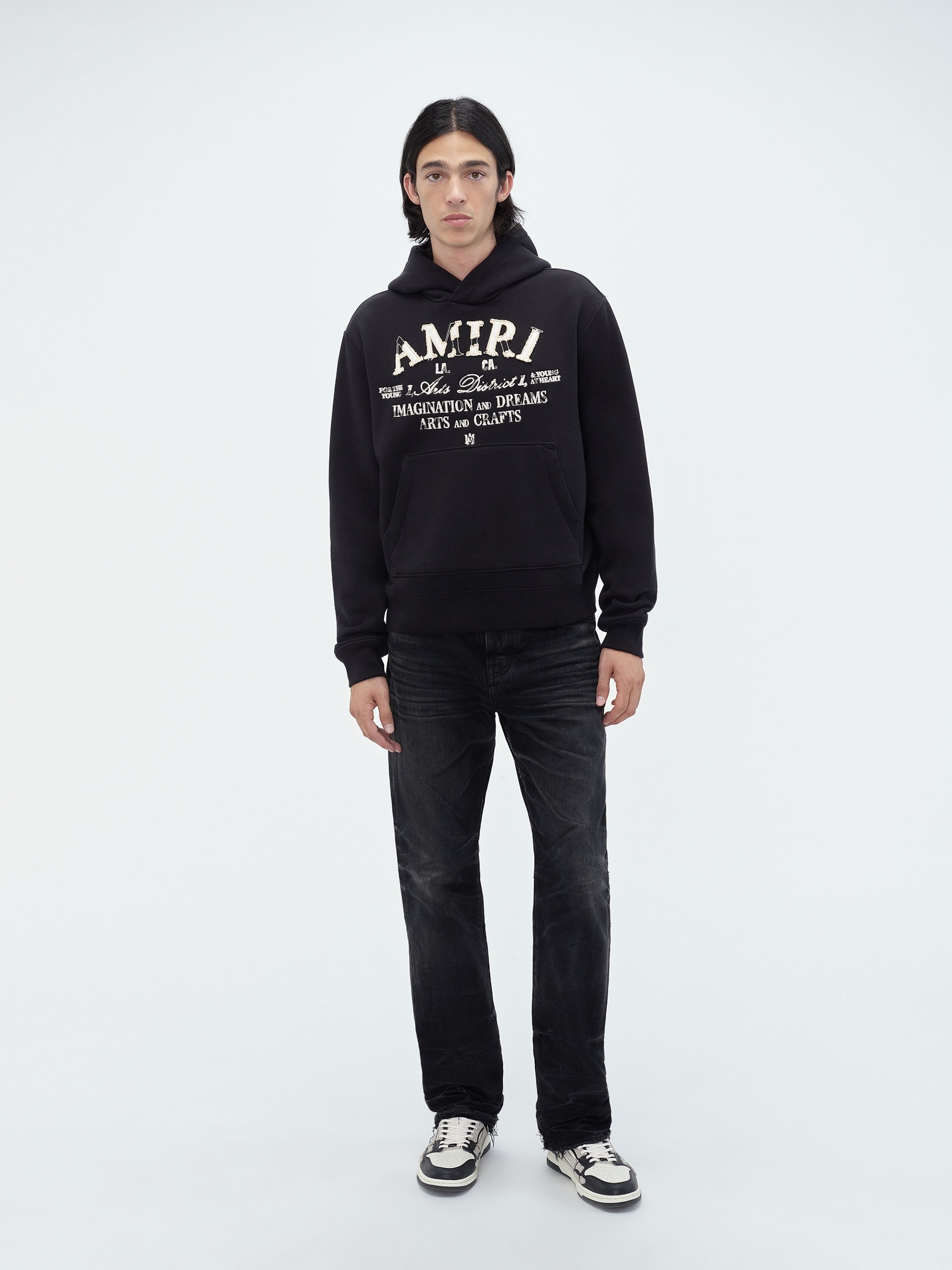 AMIRI DISTRESSED ARTS DISTRICT HOODIE | REVERSIBLE