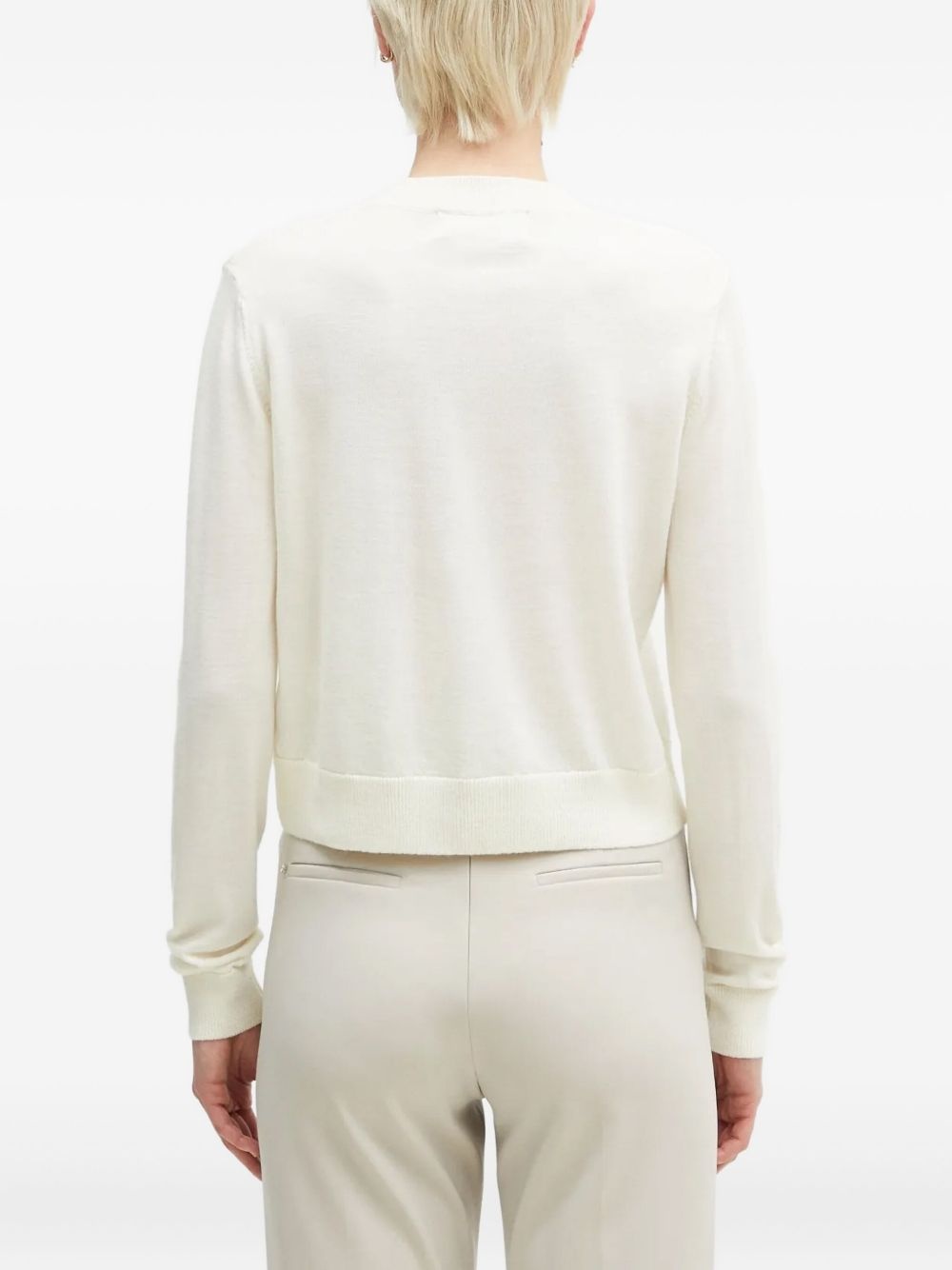 embroidered button cardigan - 4