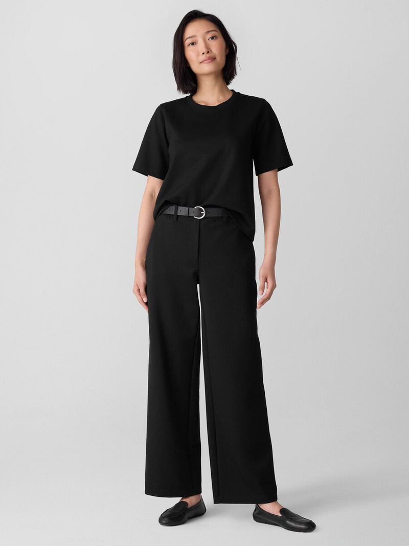 EILEEN FISHER Washable Flex Ponte Wide Trouser Pant outlook