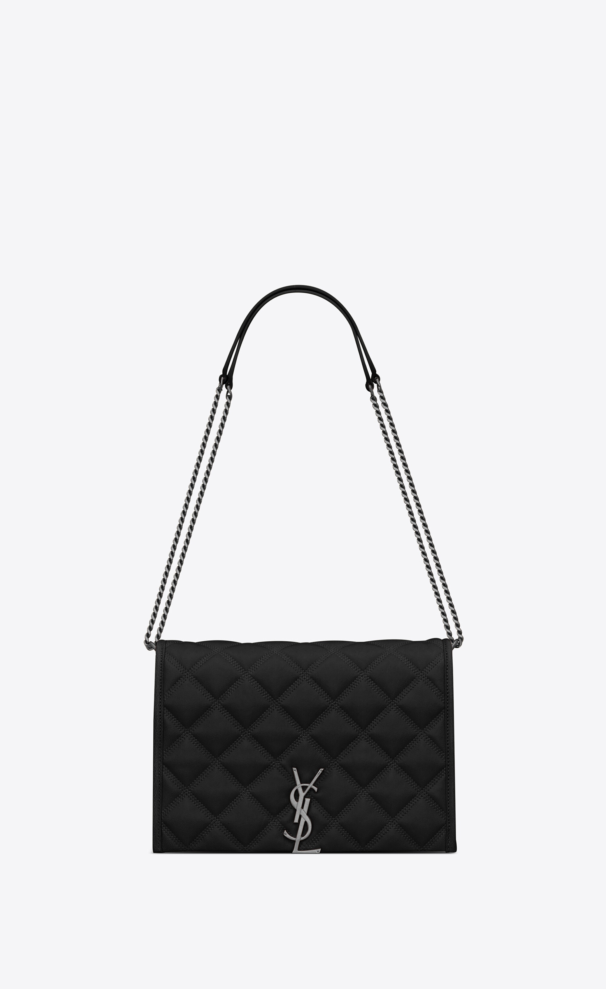 SAINT LAURENT becky mini chain bag in le carre quilted lambskin REVERSIBLE