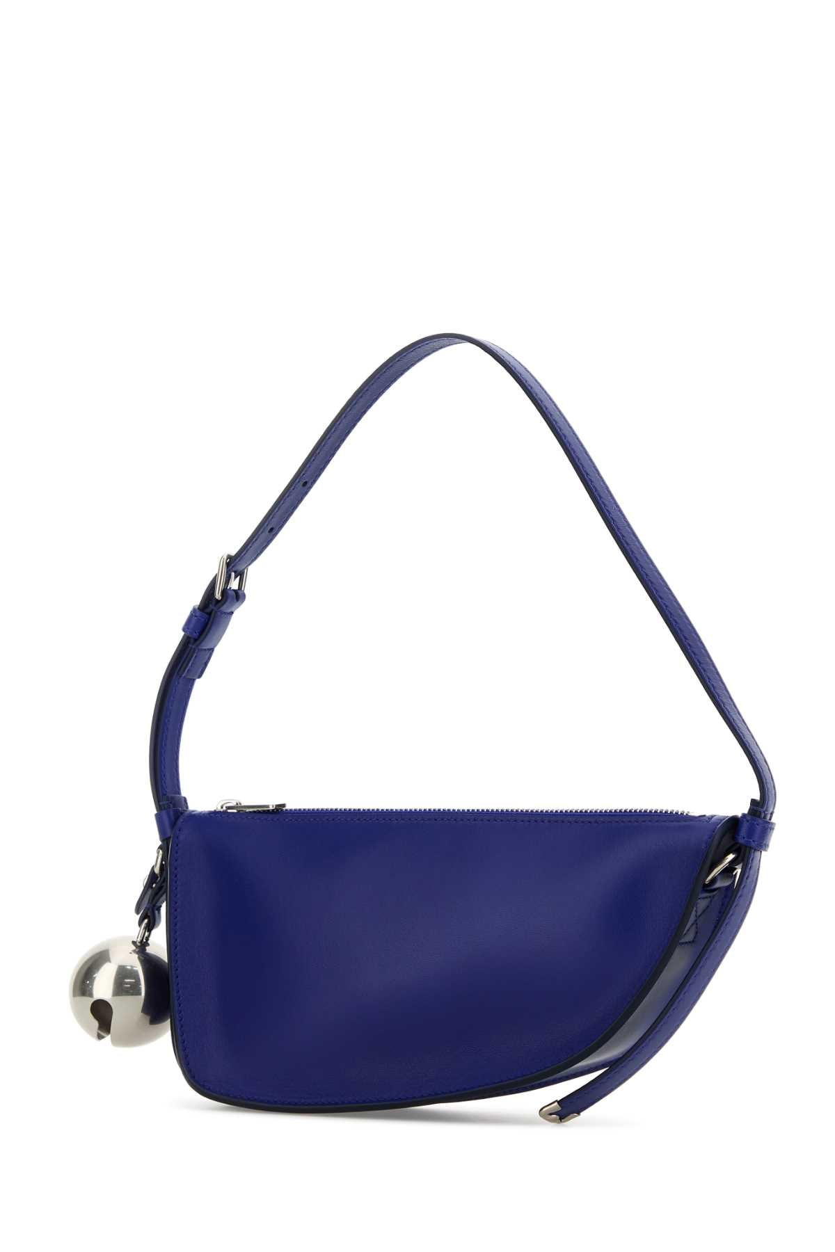 Burberry Women Blue Leather Shield Mini Shoulder Bag - 2