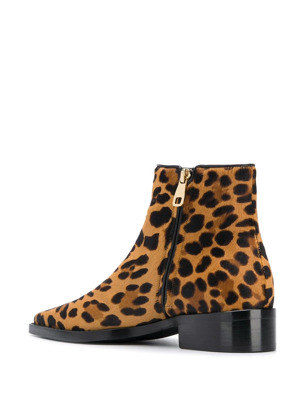 leopard print ankle boots - 3