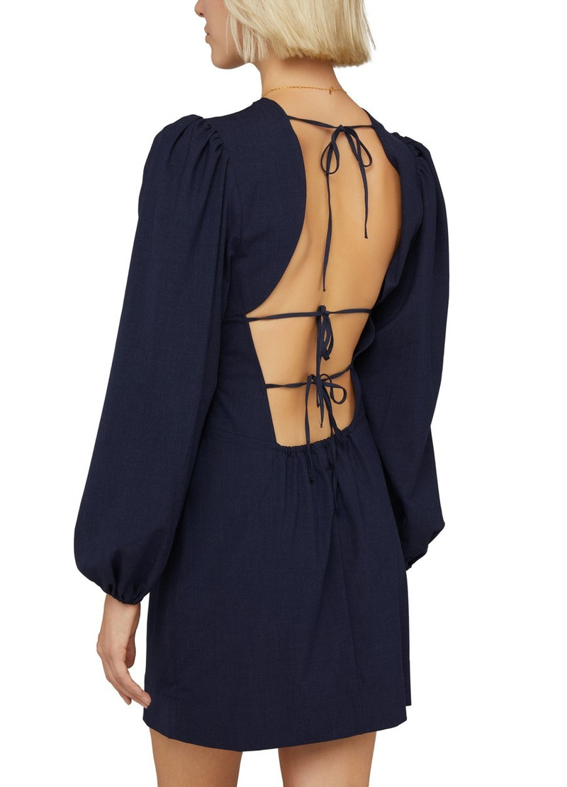 Drapey Melange Open Back Mini Dress 5